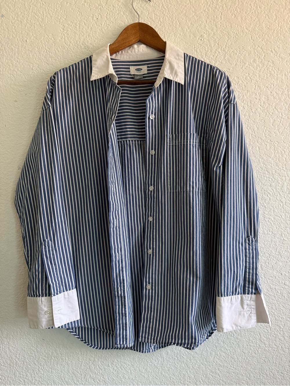 Old Navy Boyfriend Striped Button-Down